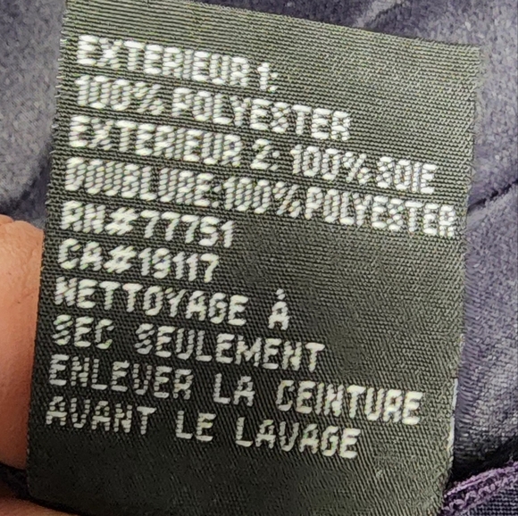 BETSEY JOHNSON Elegant Deep Purple Satin Dress With Ribbed/Seam Detail, Size 2 - Picture 6 of 6